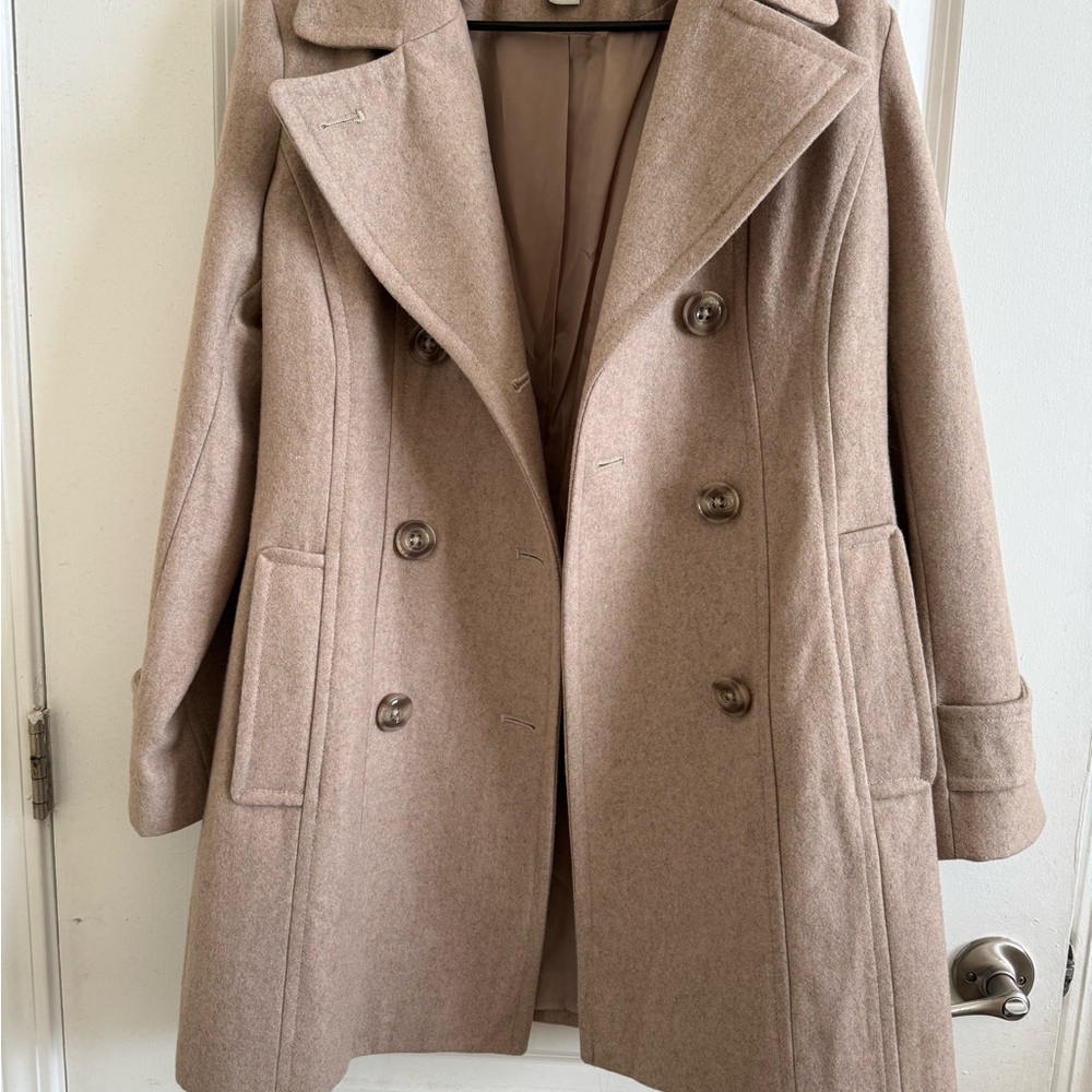 Anne Klein Classic Tan Pea Coat